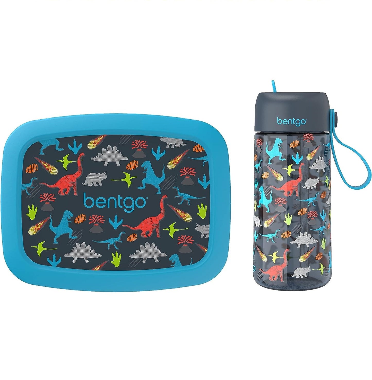 Leak-Proof Lunch Box & Water Bottle Set (Dinosaur)
