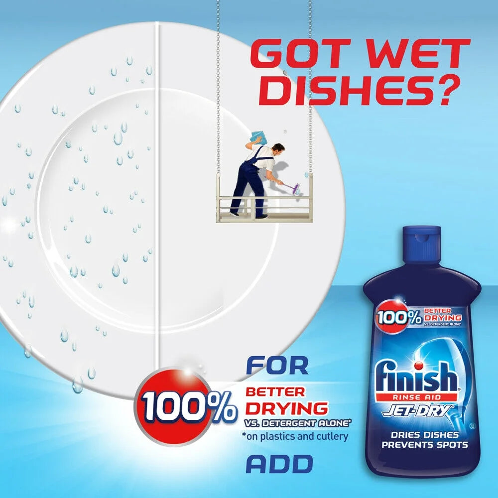 2 Pack - Jet-Dry Rinse Aid, Dishwasher Rinse Agent & Drying Agent 8.45 Oz