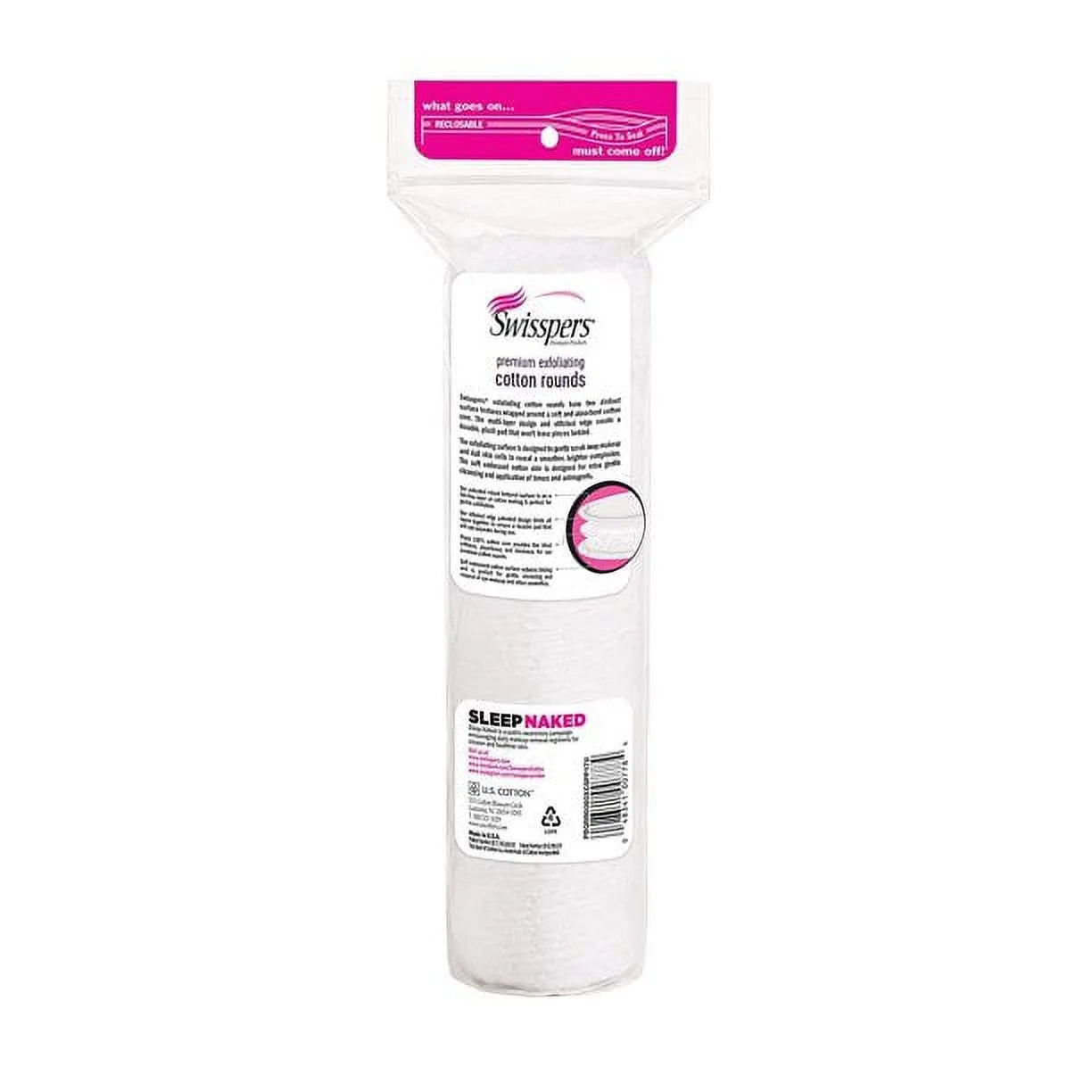Premium Exfoliating Cotton Rounds 80 Ea (Pack of 6)
