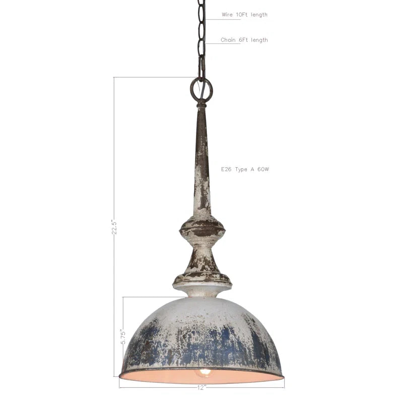 Ritter 1 - Light White, Brown, Black Single Pendant