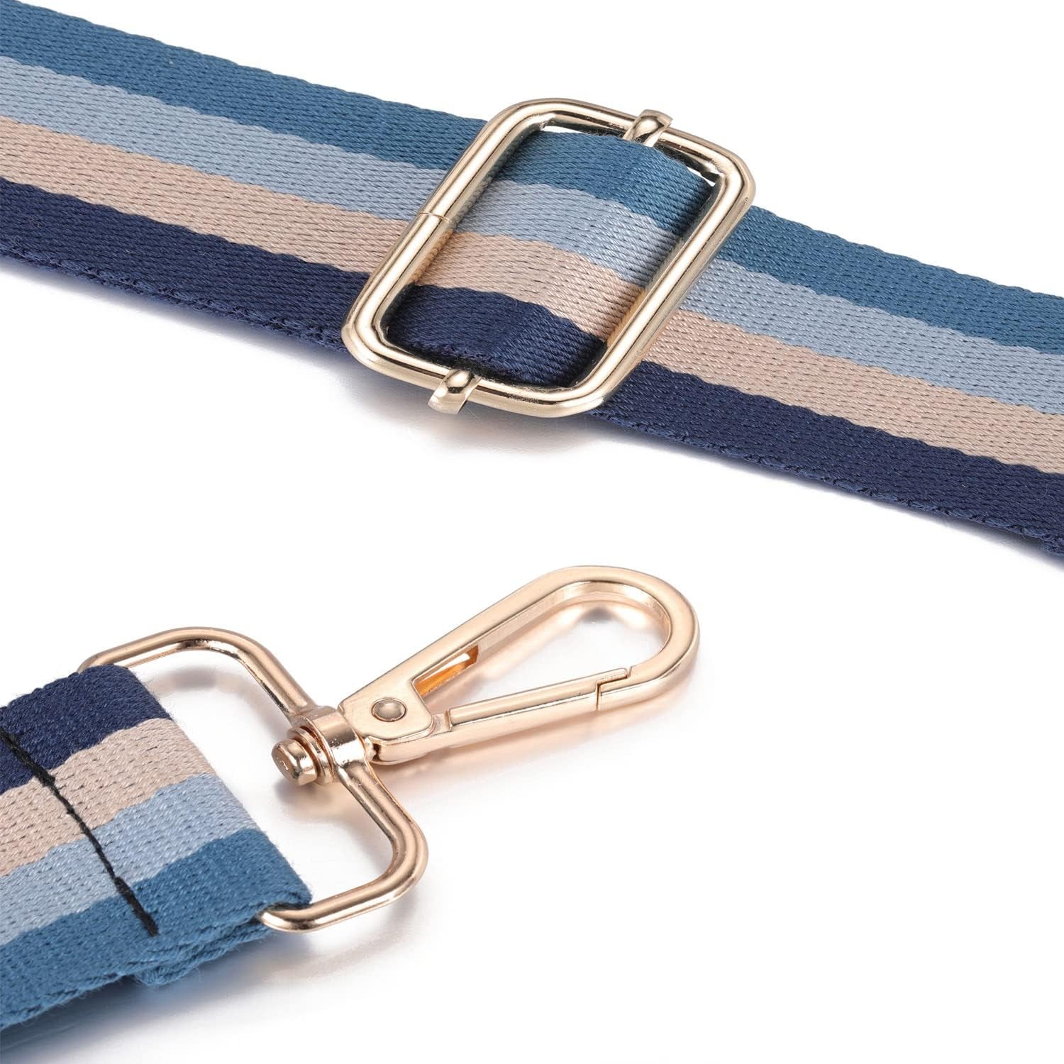 Purse Straps Replacement for Handbag Wide Crossbody Bag Straps Replacement Adjustable Shoulder Luggage Straps (Blue Stripe)