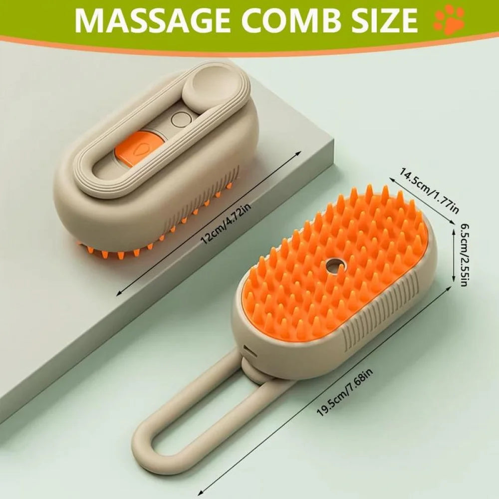 Pet Steam Brush,Cat Dog Hair Remover, Adjustable Pet Hair Remover,Pet Steamy Mist,Steam Pet Brush for Pet Hair 3-IN-1 Steamy Cat Brush Grooming Comb for Dogs Steam Brush for Cats Remove Flying Fur