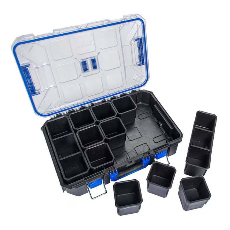 CASESTACK 14-In W X 21-In H X 5.1-In D Black Plastic Tool Box