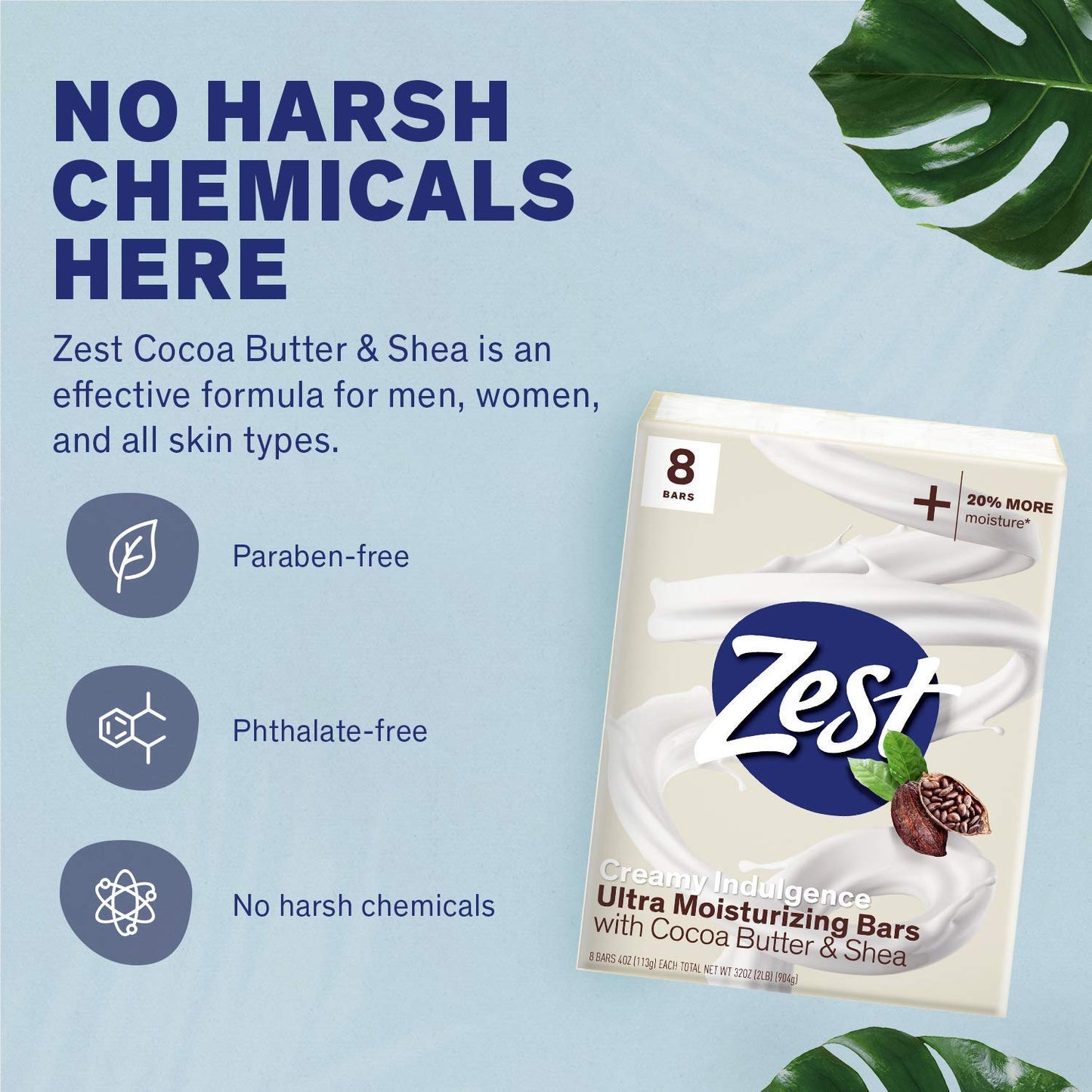 Bar Soap - 8 Bars - Enriched with Cocoa Butter and Shea for Ultra Moisturizing Cleansing - Leaves Your Body Feeling Silky Smooth and Deeply Moisturized