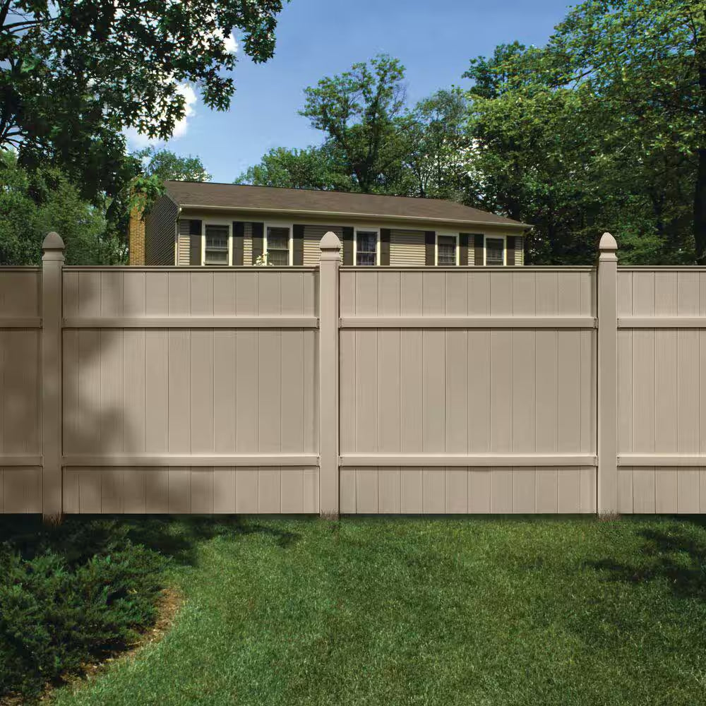 Windham 5 In. X 5 In. X 104 In. Clay Vinyl Fence Post with Hardware