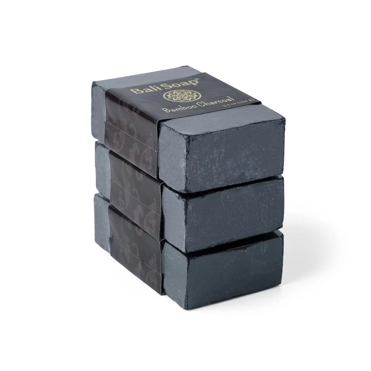 Bali Soap - Bamboo Charcoal Natural Soap Bar for Women & Men - All Skin Type, 3.5 Oz, 3 Bars