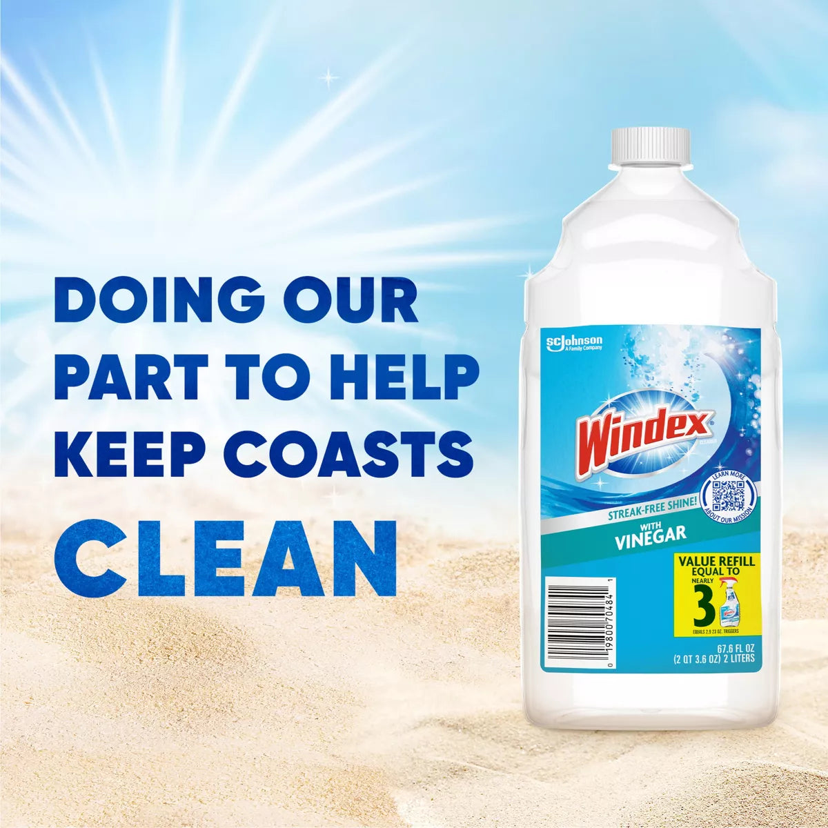 Windex Glass Cleaner Trigger Bottle Vinegar