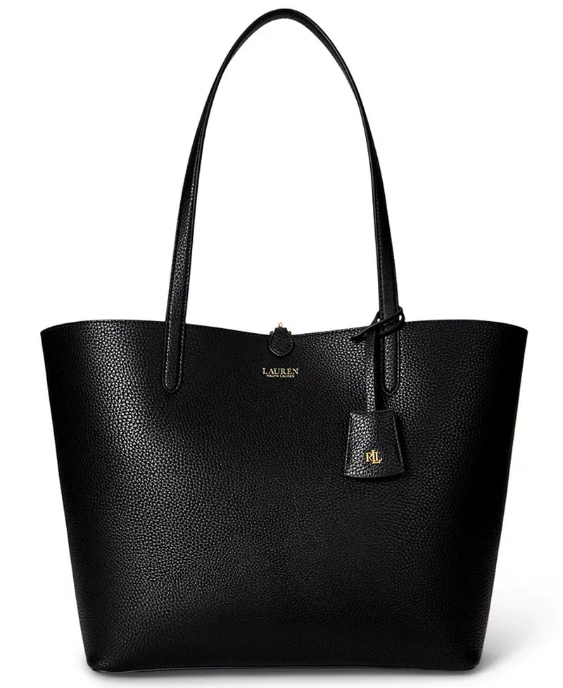 Faux-Leather Reversible Tote Bag