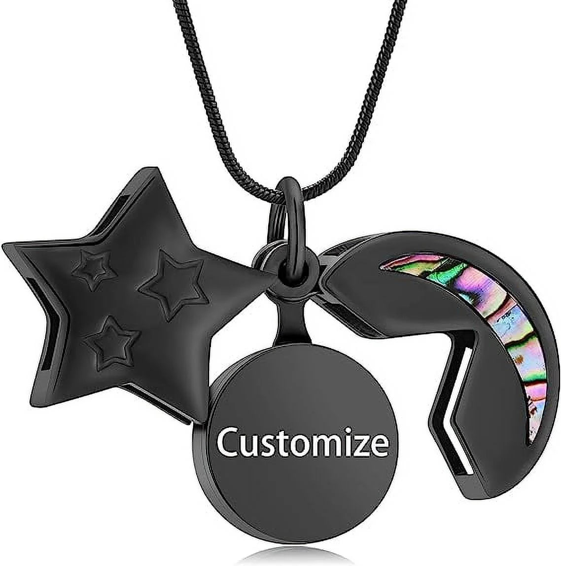 Moon & Star Urn Necklaces for Ashes Celtic Knot Cremation Jewelry for Ashes Memory Jewelry for Women Men