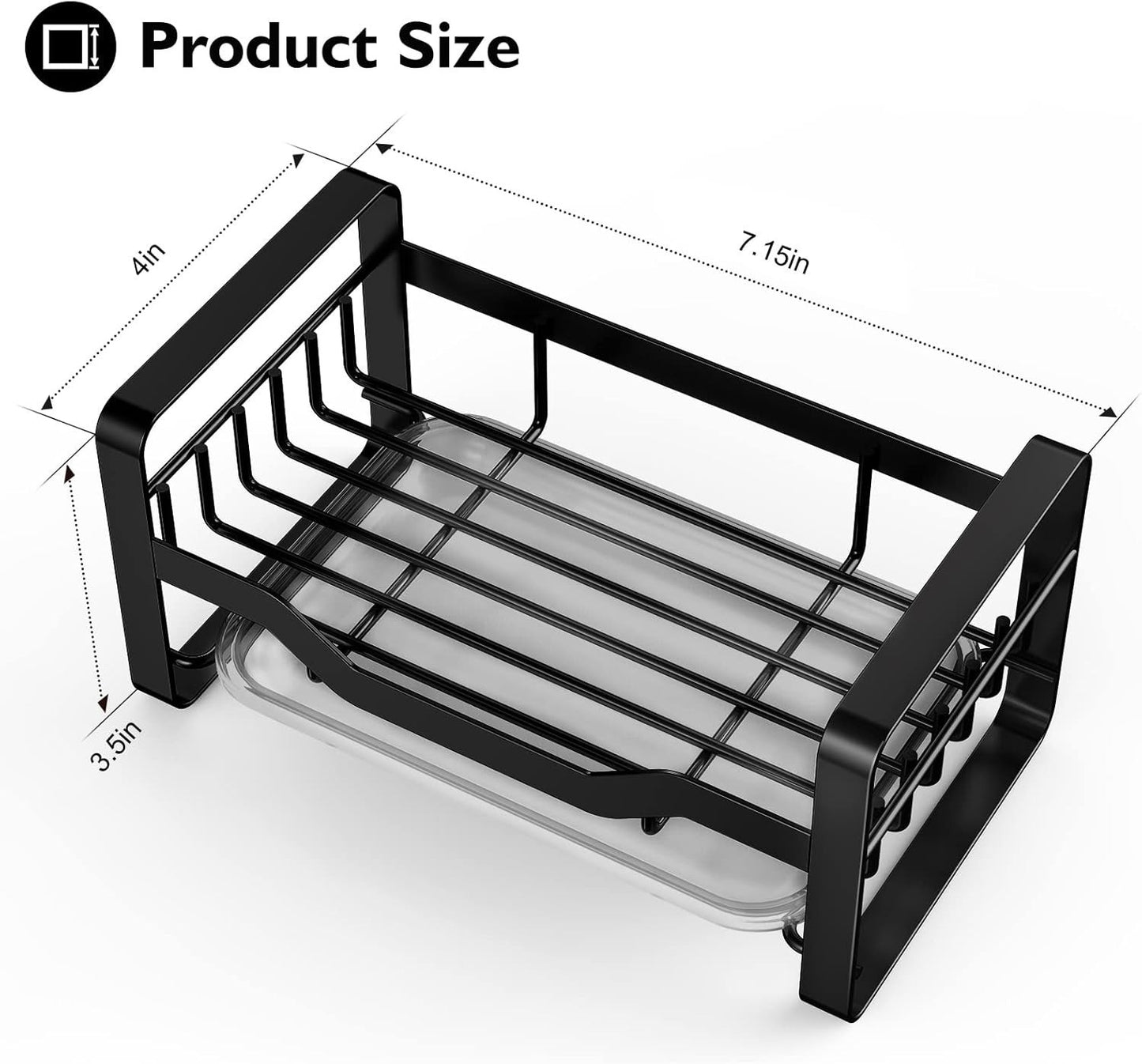 Kitchen Sink Caddy Sponge Holder,304 Stainless Steel Holder for Sink,Kitchen