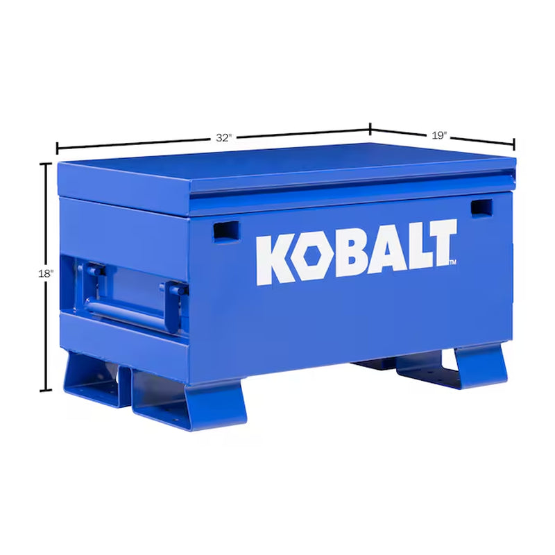 19-In W X 32-In L X 18-In H Blue Steel Jobsite Box