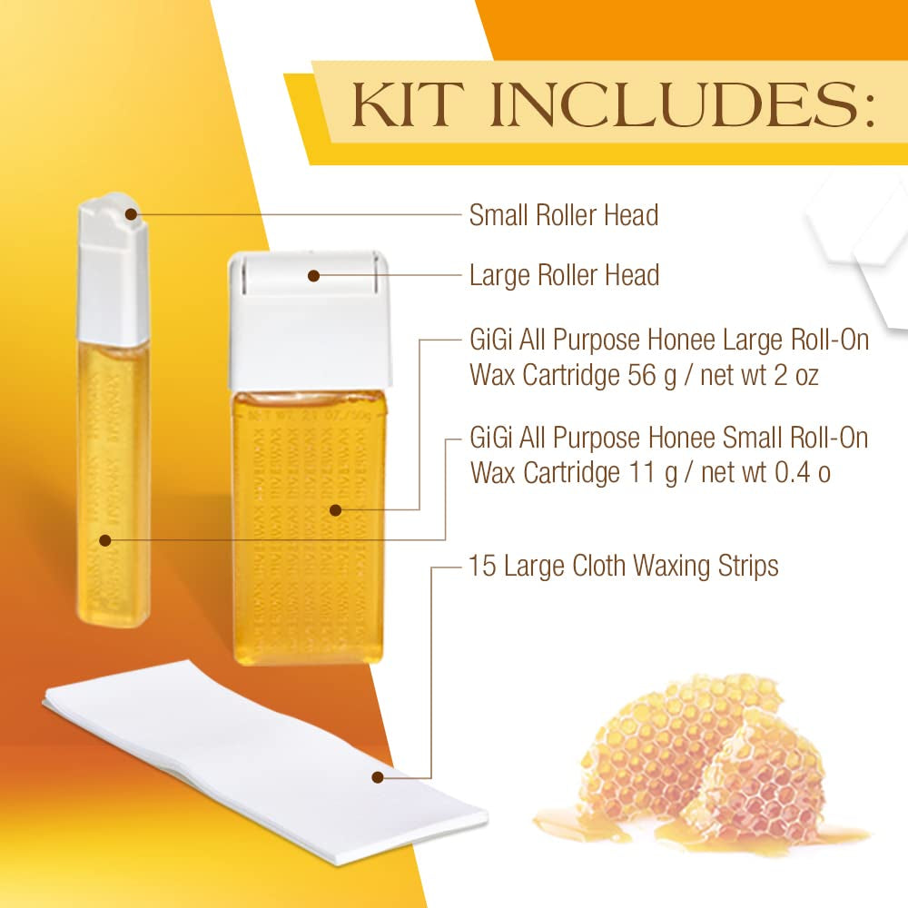 Roll on Wax Kit Refills – All-Purpose Soft Wax Roller Kit for Face & Body Hair Removal, 0.8 Oz, 3 Pack