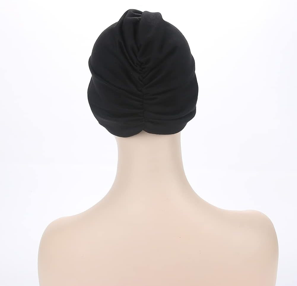 Women'S Cotton Twist Sleep Turban Hat Cancer Chemo Beanies Cap Wrap Pleated Headwear