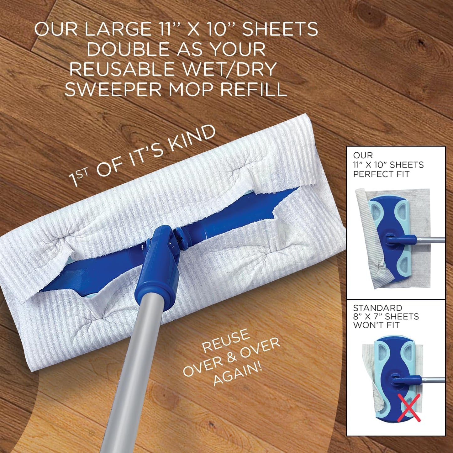 Wowables XL Swedish Dishcloths, 30 Reusable Eco Cleaning Cloths, 11" X 10", Ultra Absorbent Cellulose Sponge Towel, Compostable, Made in Germany