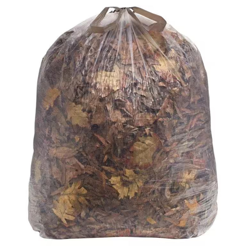 39 Gallon Clear Flex Drawstring Outdoor Trash Bags (50-Count)
