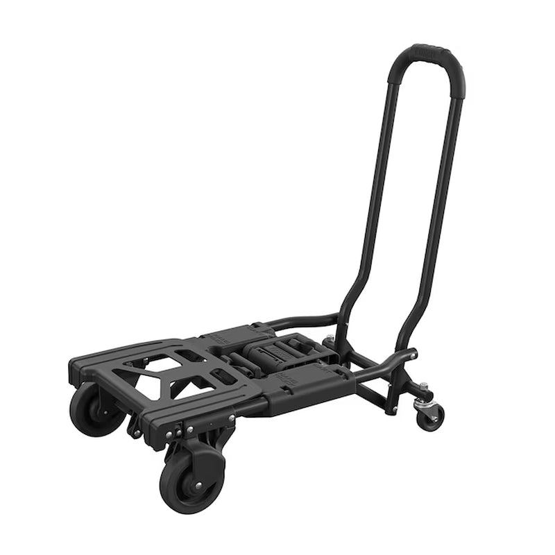 300-Lbs. Capacity 4 -Wheel Black Steel Convertible Hand Truck