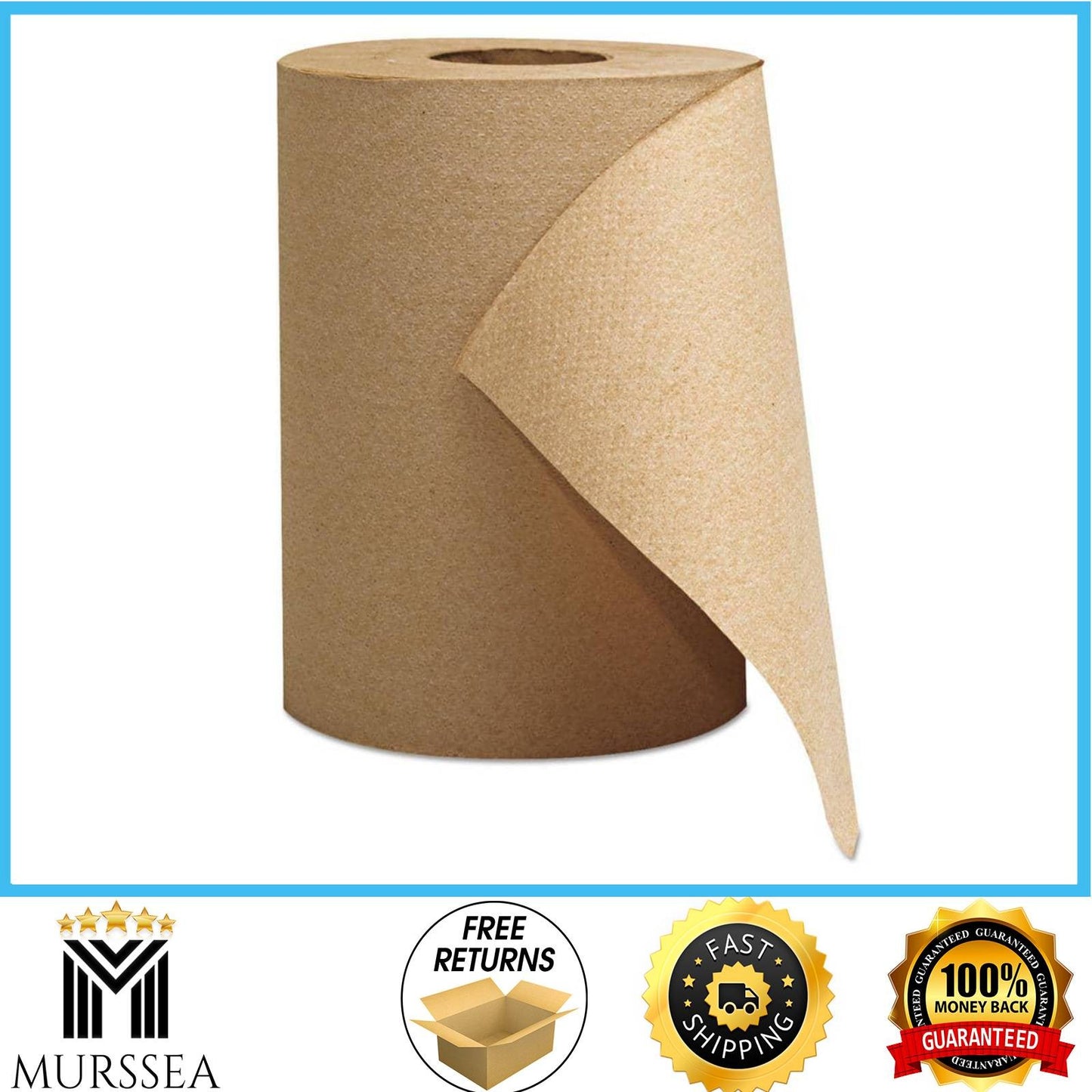 GEN 300 Ft Brown Hard Roll Paper Towels, 12 Rolls/Carton (GEN1804)