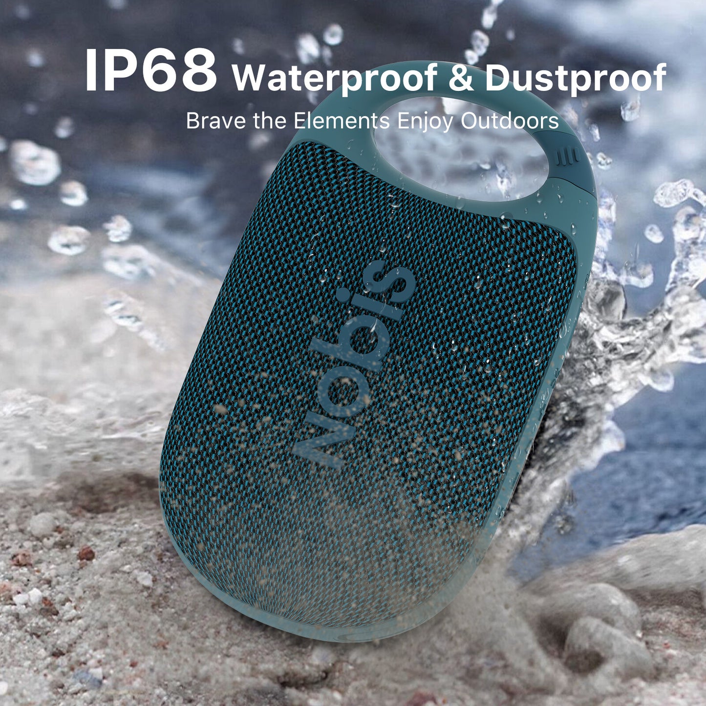 Portable Bluetooth Speakers Wireless IP68 Waterproof Rechargeable for Outdoor