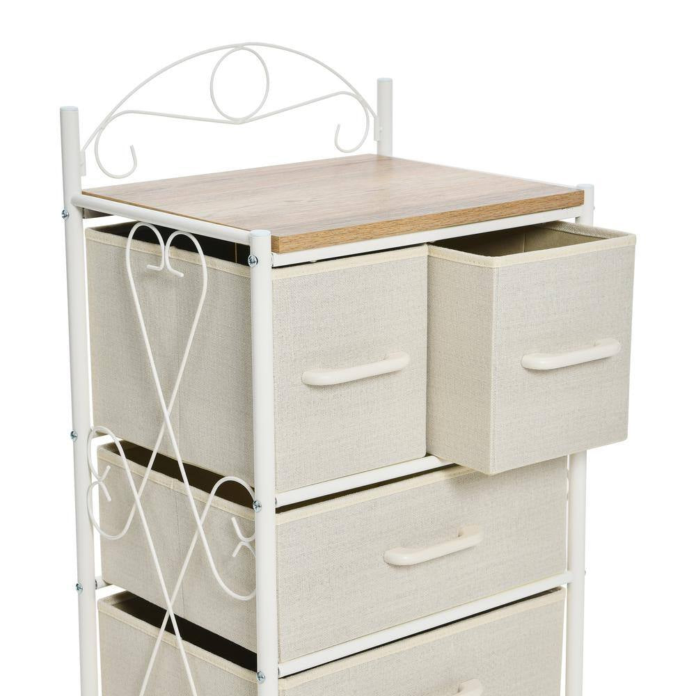 Victoria Coastal Oak 31.7 In. Accent Cabinet with 4-Drawers