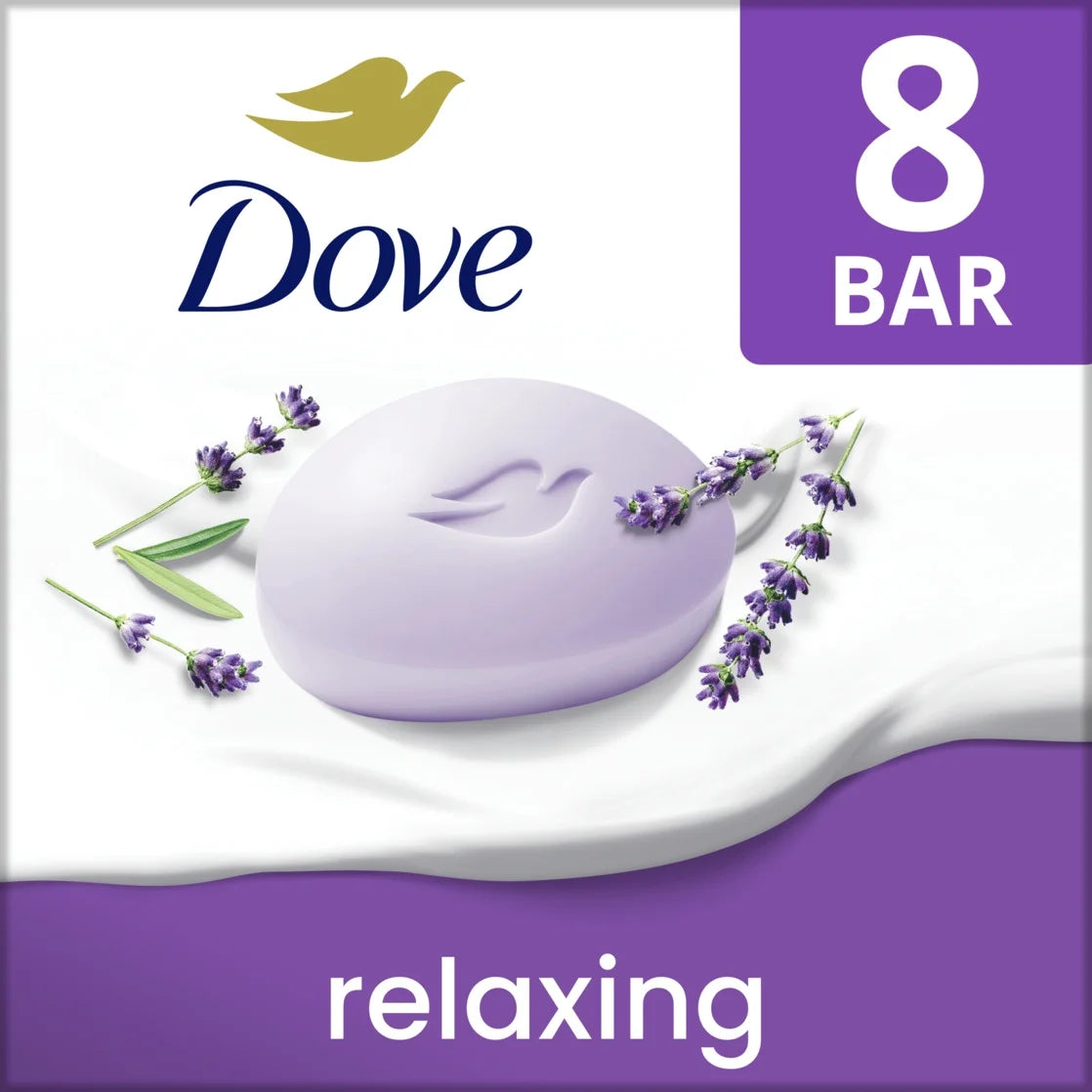 Beauty Bar Women'S Bath Soap Relaxing Lavender Oil & Chamomile, 3.75 Oz 8 Bars