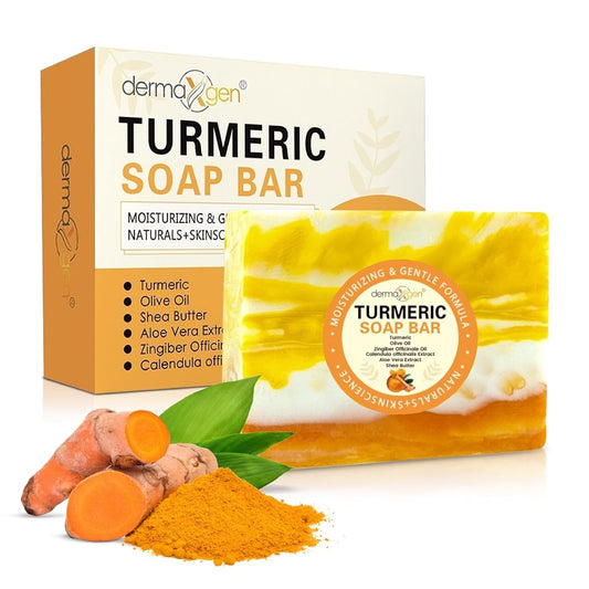 Organic Turmeric Soap Bar for Face & Body – Pure Turmeric Soap Bar for Acne, Scars, Uneven Tone, Blemish Control, Sun Damage & Age Spots – Handcrafted Skincare – 7 OZ