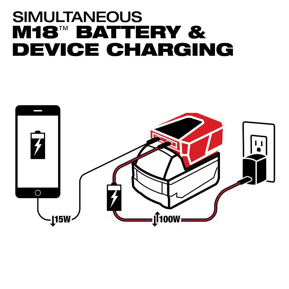 M18 18V Lithium-Ion TOP-OFF Charger & Power Supply (Tool-Only)