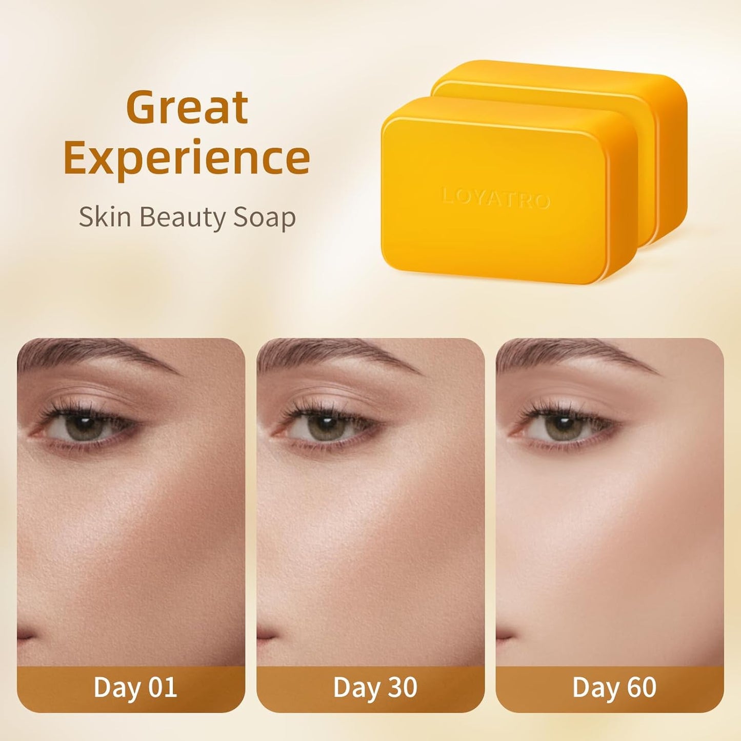 Kojic Acid Turmeric Soap Bar Dark Spots for Face & Body, Deep Cleansing, Gentle Soap Sensitive Skin Formula, All Skin Types 2Pack with Dish