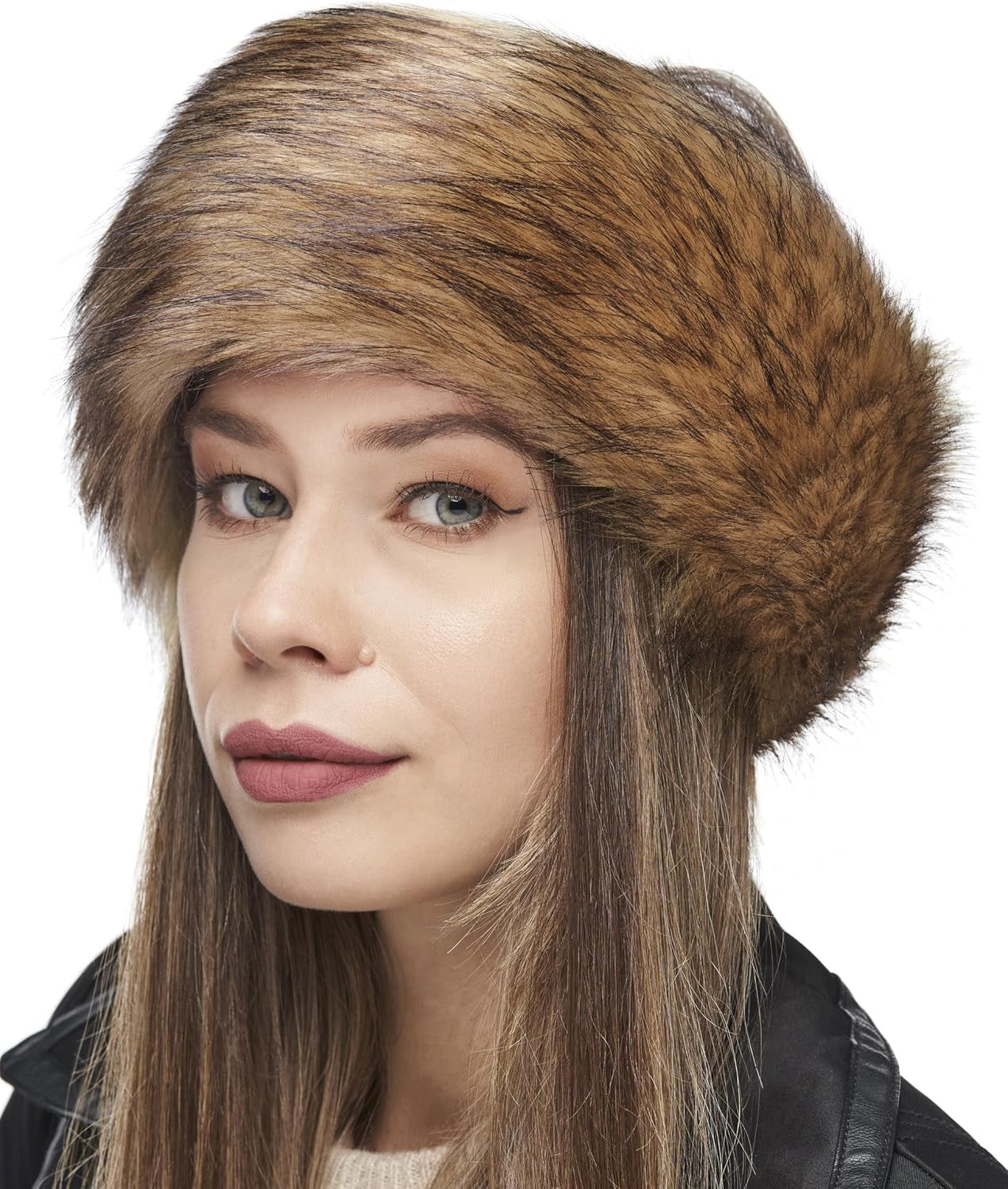 Classic Headband - Faux Fur Headbands for Women - Furry Band for Winter - Size M