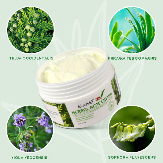 Organic Herbal Extract Anti Acne Treatment Face Cream Remove Pimple Moisturizing Whitening Skin Care Facial Cream