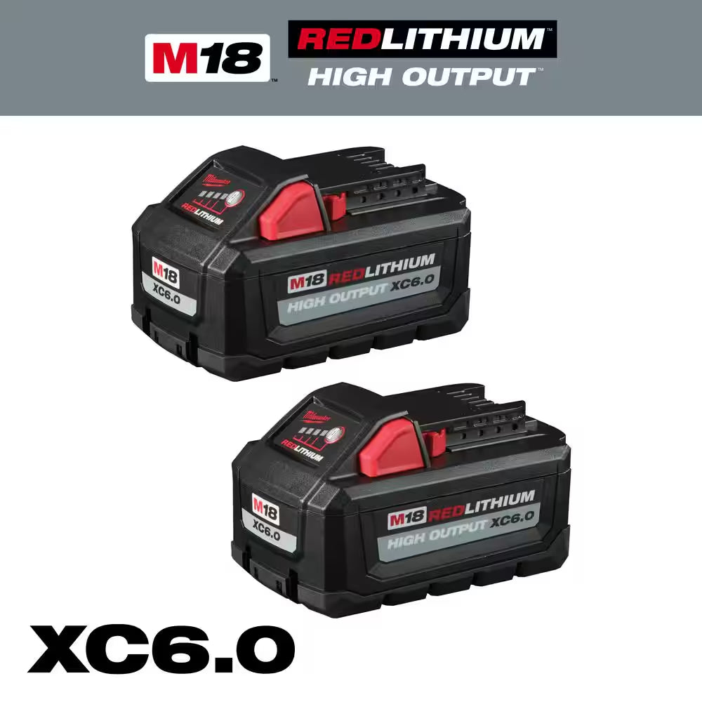M18 18-Volt Lithium-Ion High Output 6.0Ah Battery Pack (6-Pack)