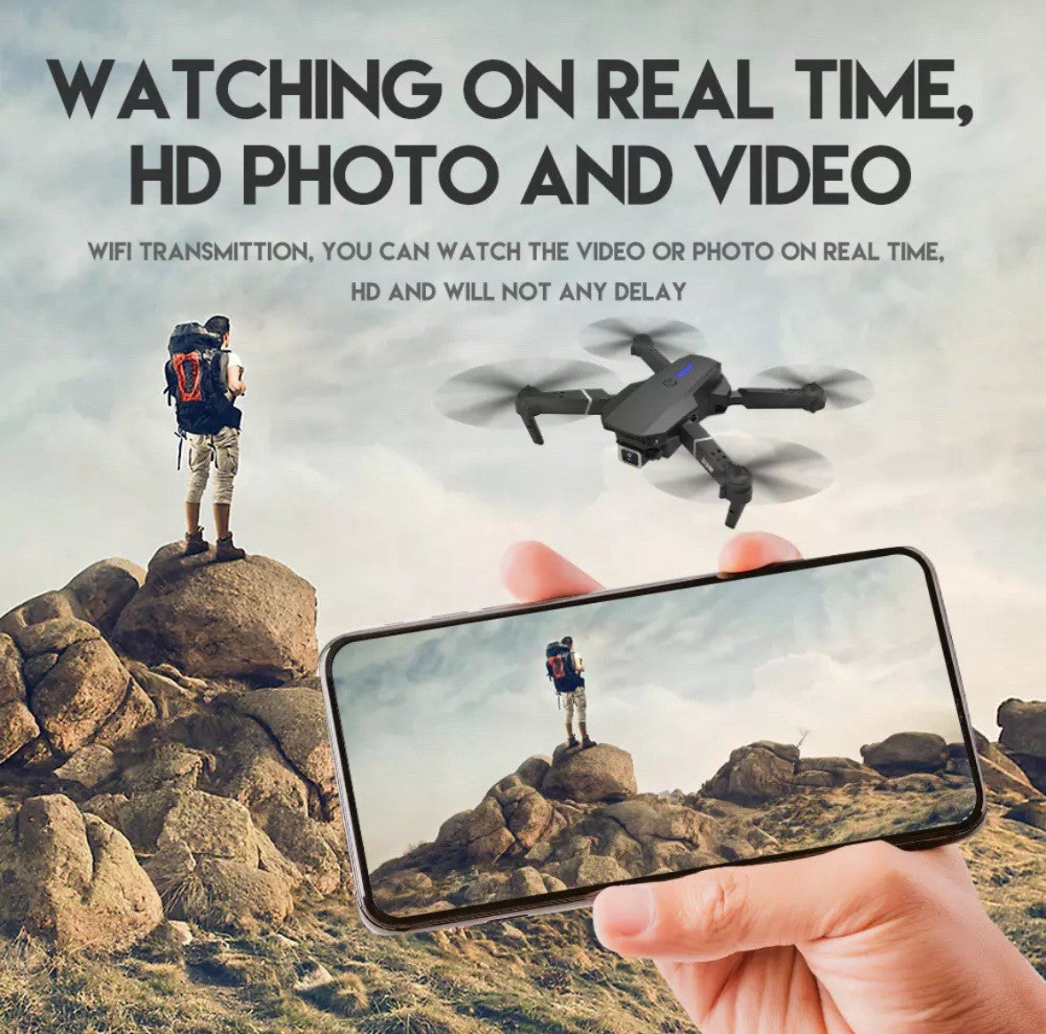 2025 New RC Drone with 4K HD Dual Camera Wifi FPV Foldable Quadcopter +4 Battery
