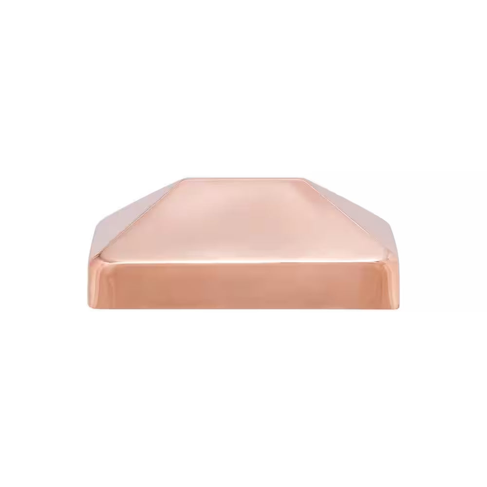 4 In. X 6 In. Copper Pyramid Slip over Fence Post Cap