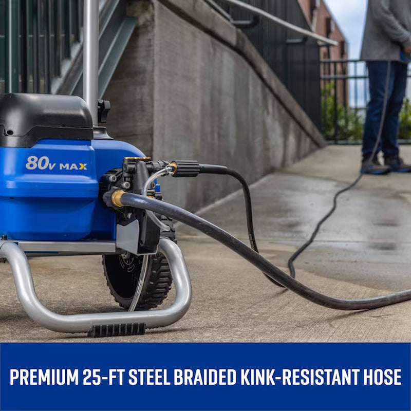 3000-PSI 2-GPM Cold Water Battery Pressure Washer with 5 Spray Tips 4 Ah (Battery Included) (Charger Included)