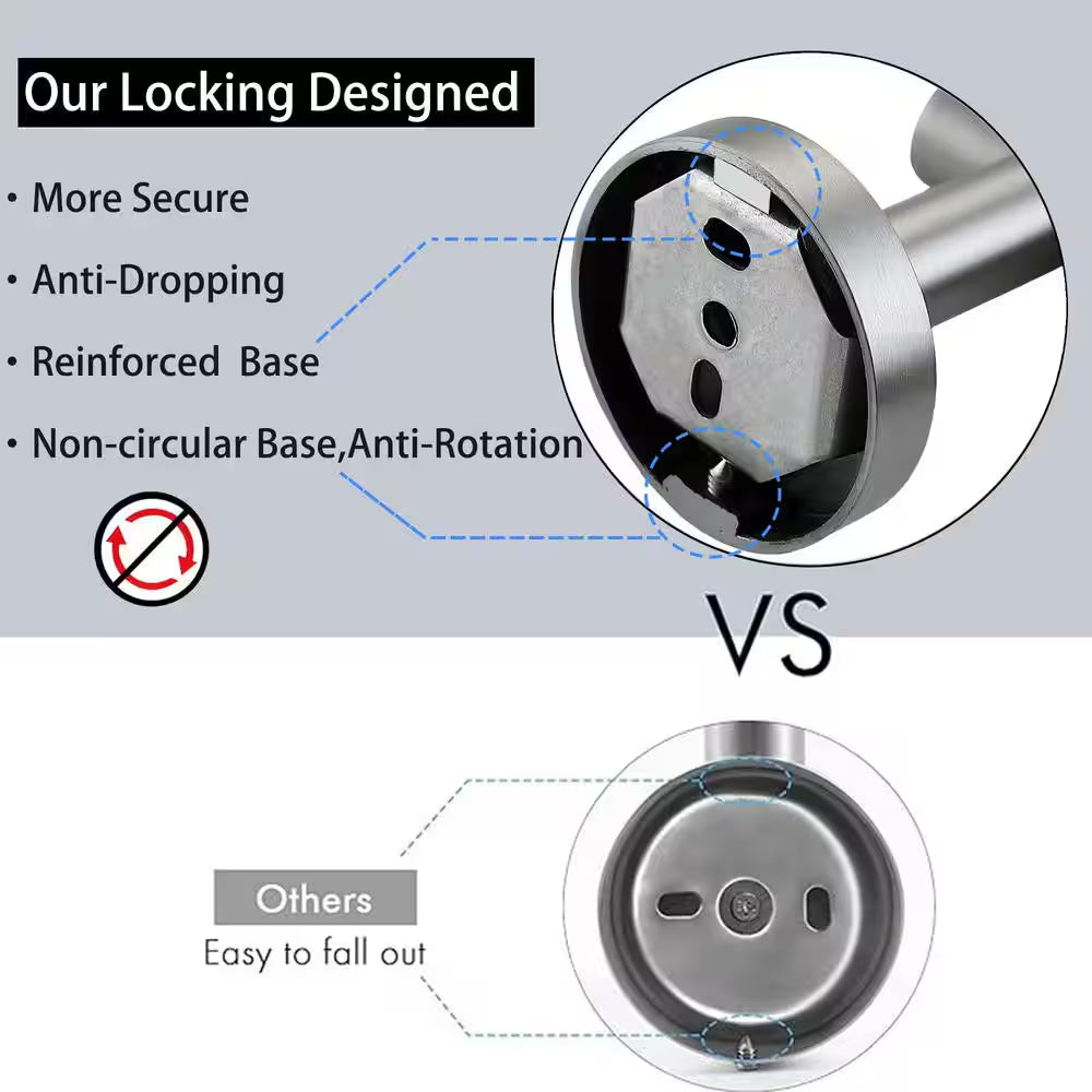 3 -Piece Bath Hardware Set with Mounting Hardware in Brushed Nickel