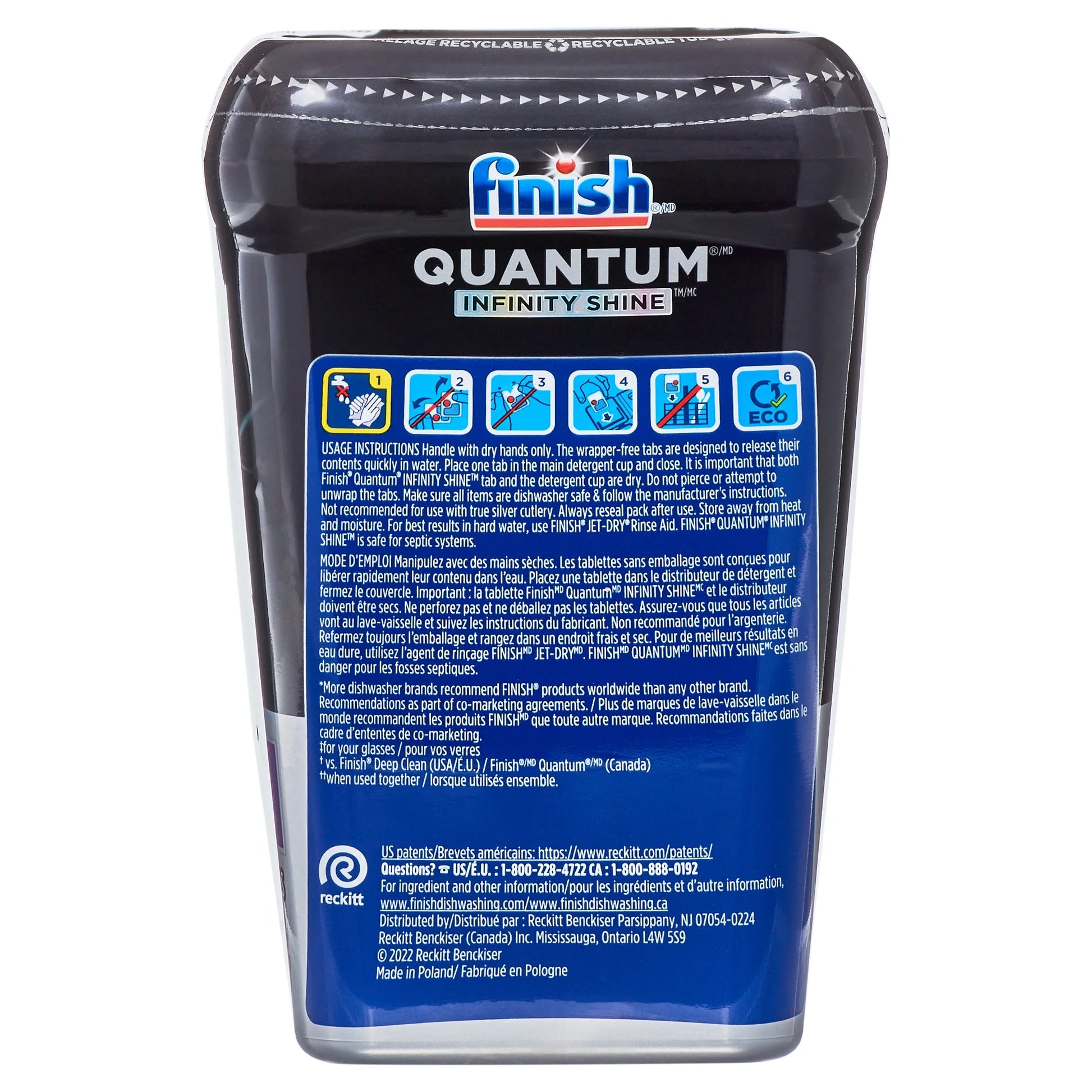 Quantum Infinity Shine 70Ct, Dishwasher Detergent Tabs