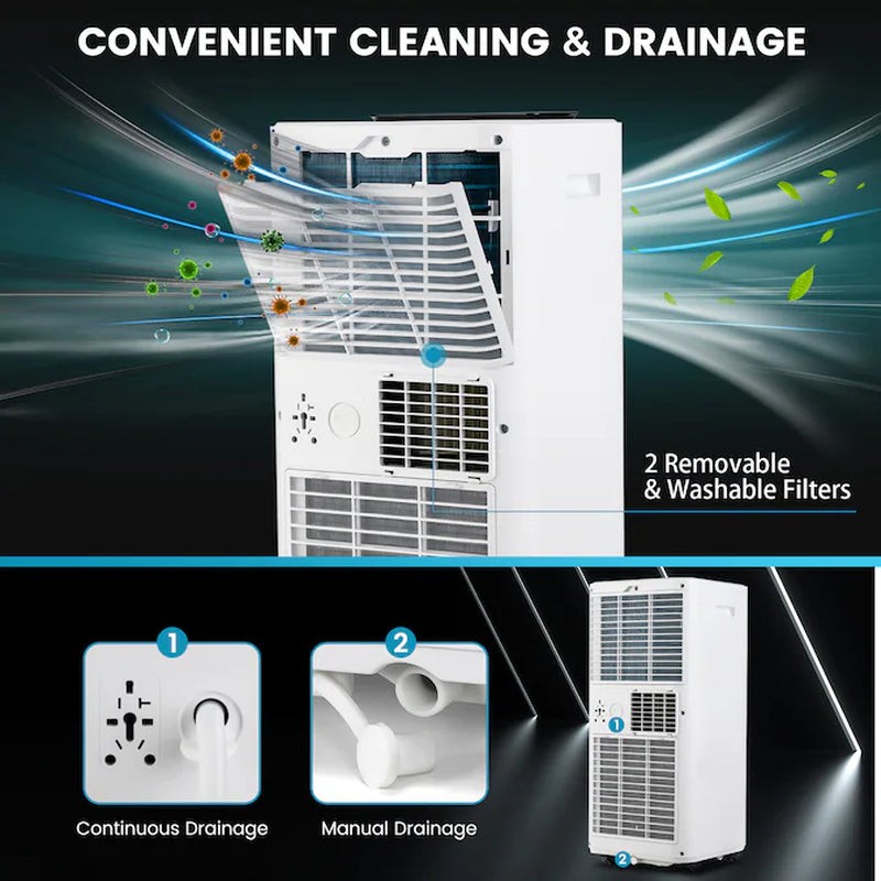 5000 BTU DOE 115-Volt Vented Small Room Portable Air Conditioner Remote Included