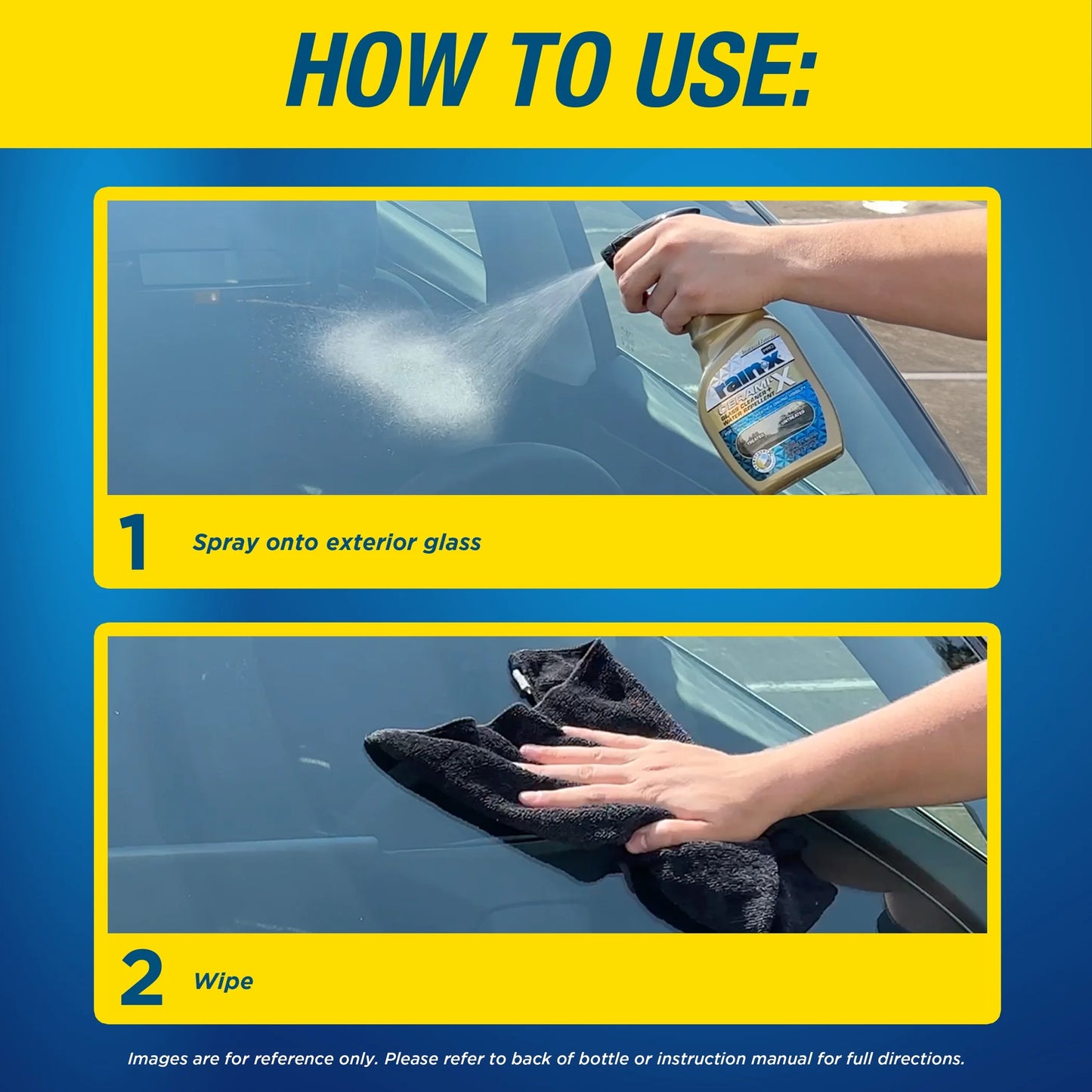® Cerami-X Glass Cleaner + Water Repellent, 23 .Oz - Improved Haze-Free Formula - 630177SRP