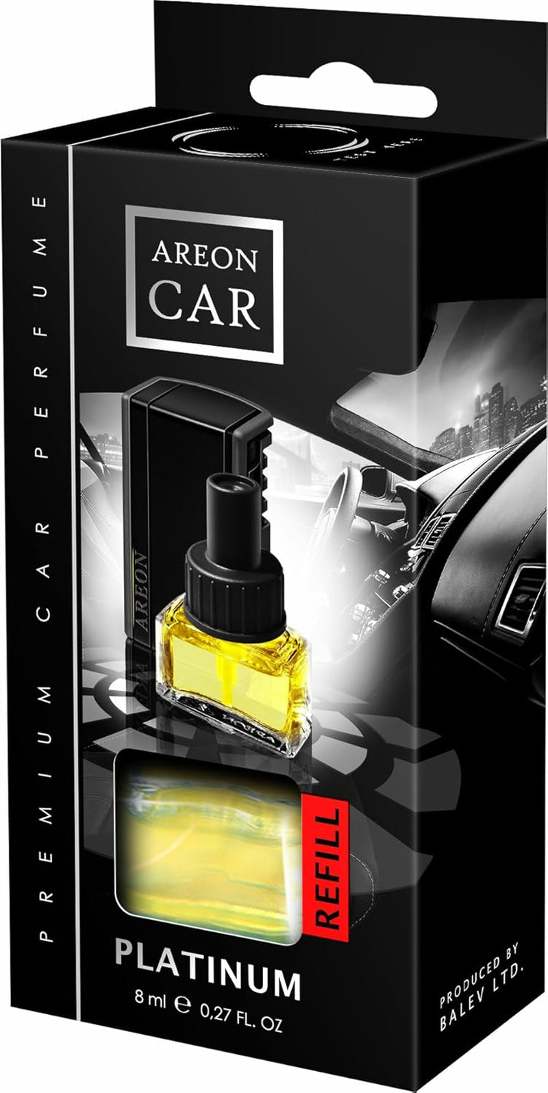 Car Perfume - Vent Clip Car A/C Freshener Refill ONLY - Platinum Scent - 8 Ml. 0.27 Fl Oz.