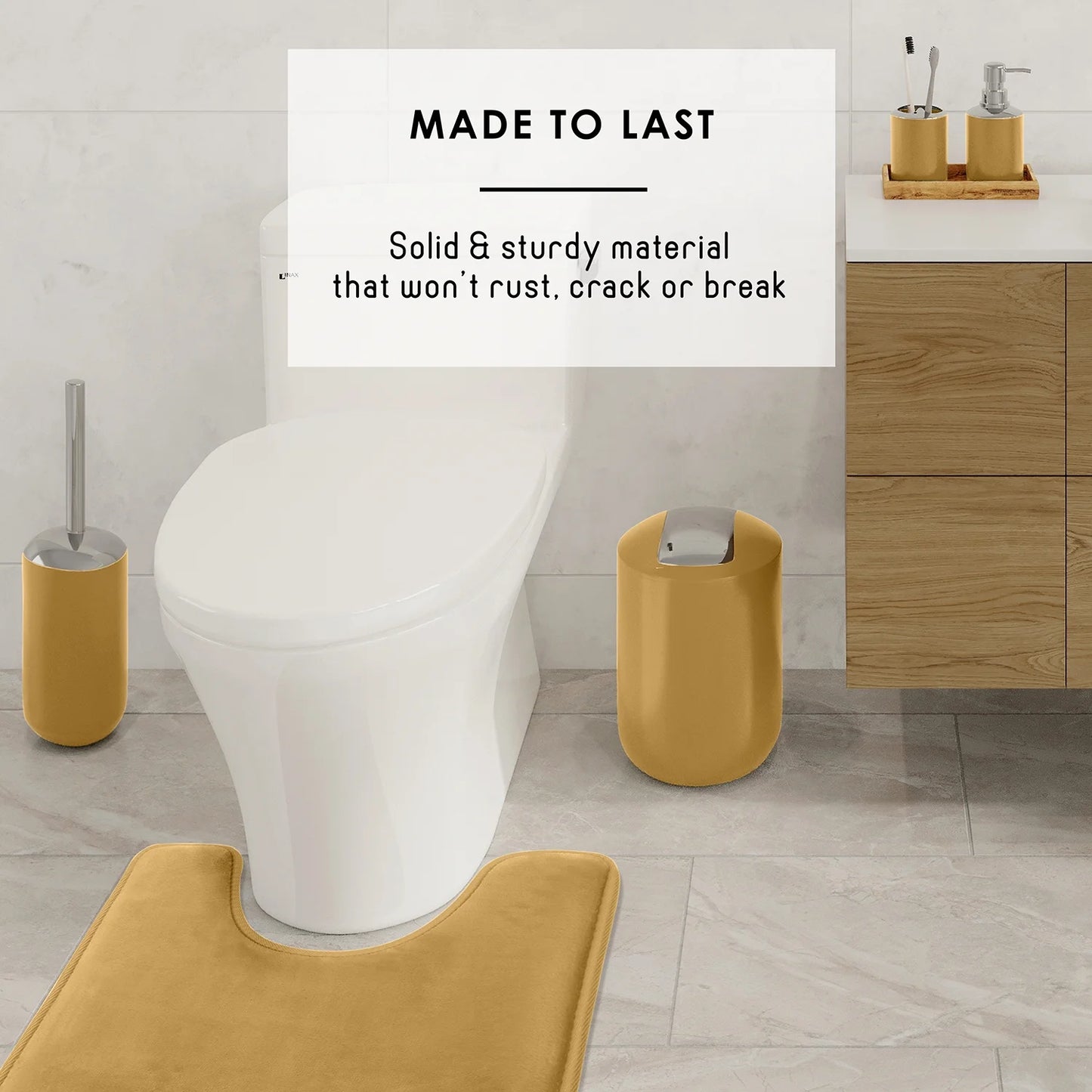 20 Piece Bathroom Accessories Set, Gold Bathroom Decor Set