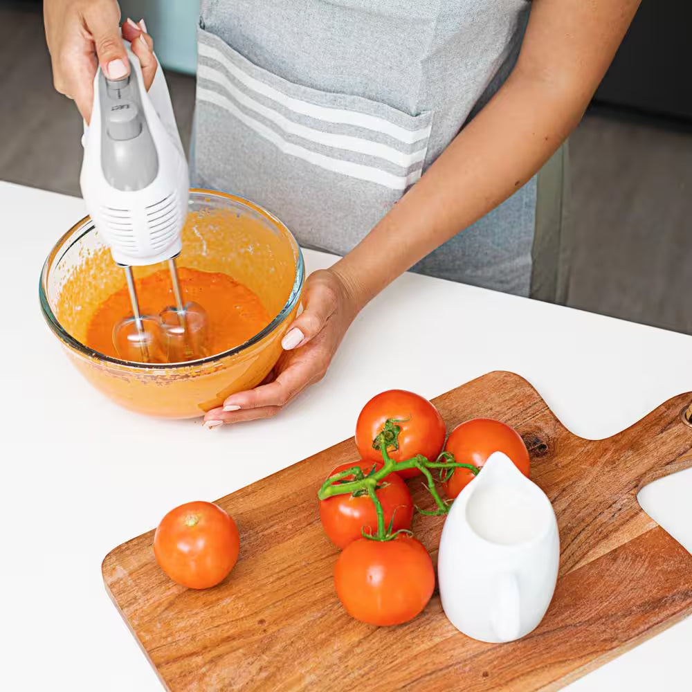 5-Speed Ultra Power Hand Mixer with Free Storage Case, White