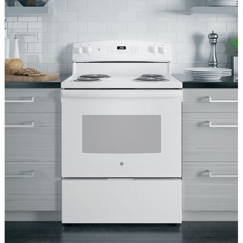 30-In 4 Burners 5.0-Cu Ft Freestanding Electric Ran ( White )