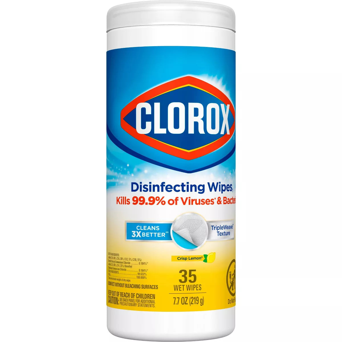 Clorox Crisp Lemon Disinfecting Wipes Bleach Free Cleaning Wipes