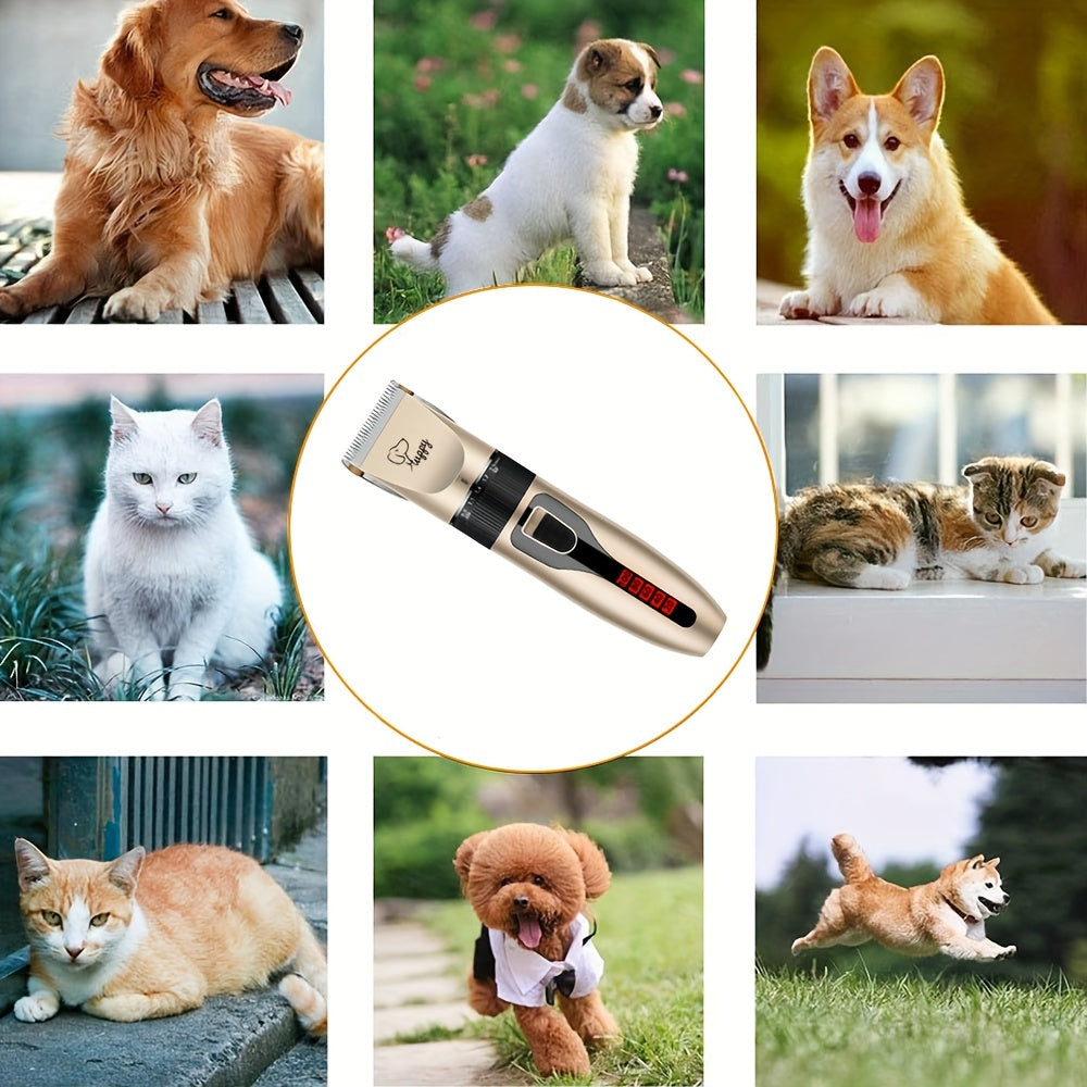 12in 1 Premium Pet Hair Trimmer Kit - Electric Precision Clippers with Gentle Hair Cutting Technology - Perfect for Professional Grooming At Home, Mute Clippers for Dogs And Cats., Dog Clippers, Dog Clippers For Grooming, Dog