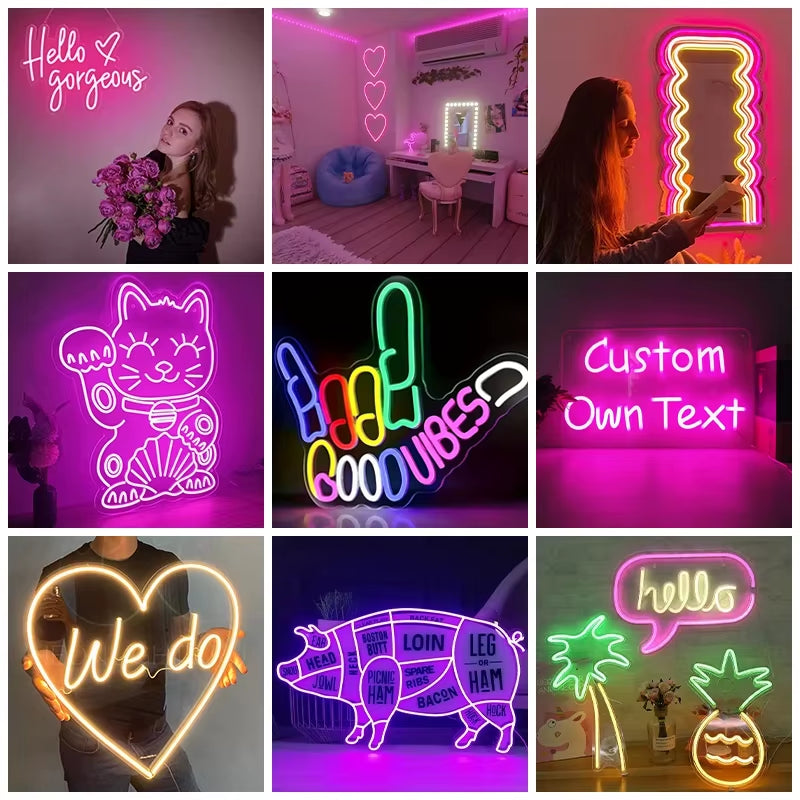 Custom LED Neon Sign Led Letter Logo Brand Bedroom Neon Name Design Wedding Neon Sign Gift Birthday Wedding Party Decoratio
