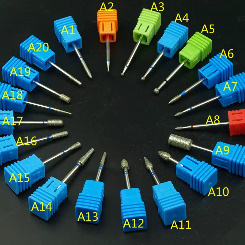 Easynail 3/32" Diamond Nail Drill Milling Nail Cutter Electric Nail Drill Bit for Manicure Drill Bits Accessories Nail Drill