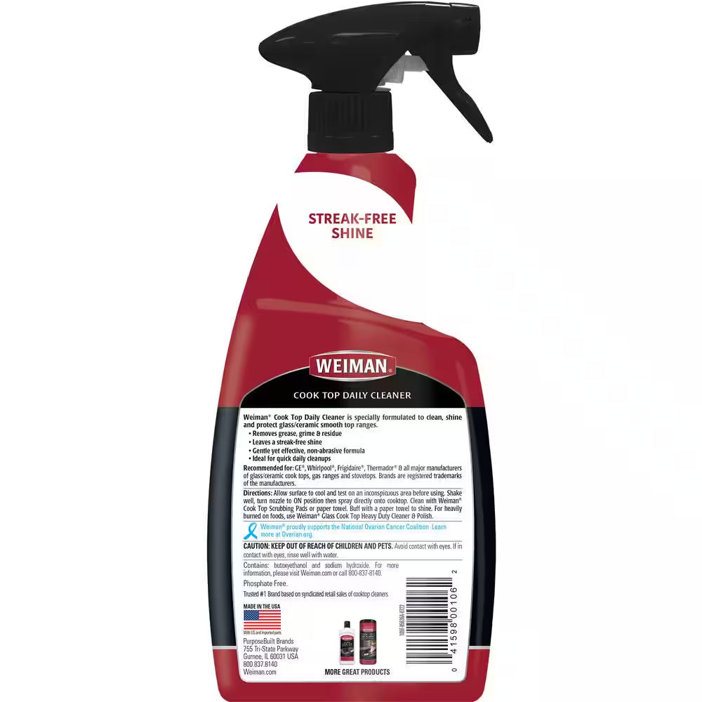 22 Oz. Stovetop Cleaner for Daily Use Spray and 22 Oz. Stainless Steel Cleaner and Polish Spray