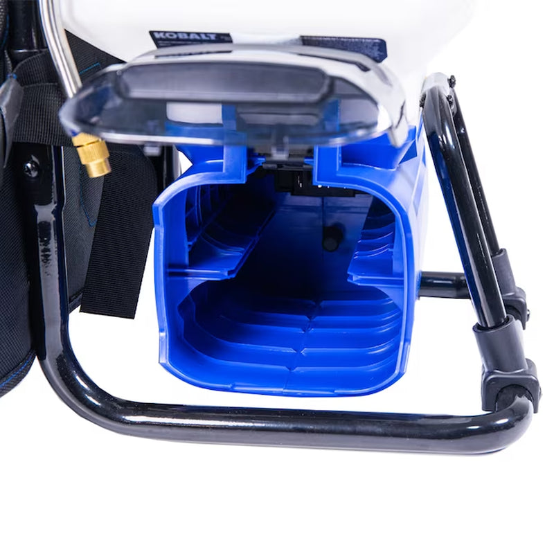 4-Gallon 40-Volt Battery Operated Rubber Hose Plastic Backpack Sprayer with Adjustable Spray