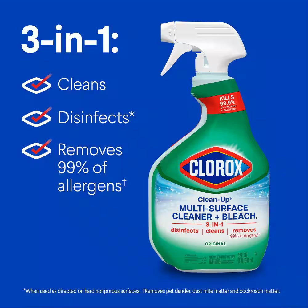 Clean-Up 32 Oz. Original Scent All-Purpose Cleaner with Bleach Spray (3-Pack)