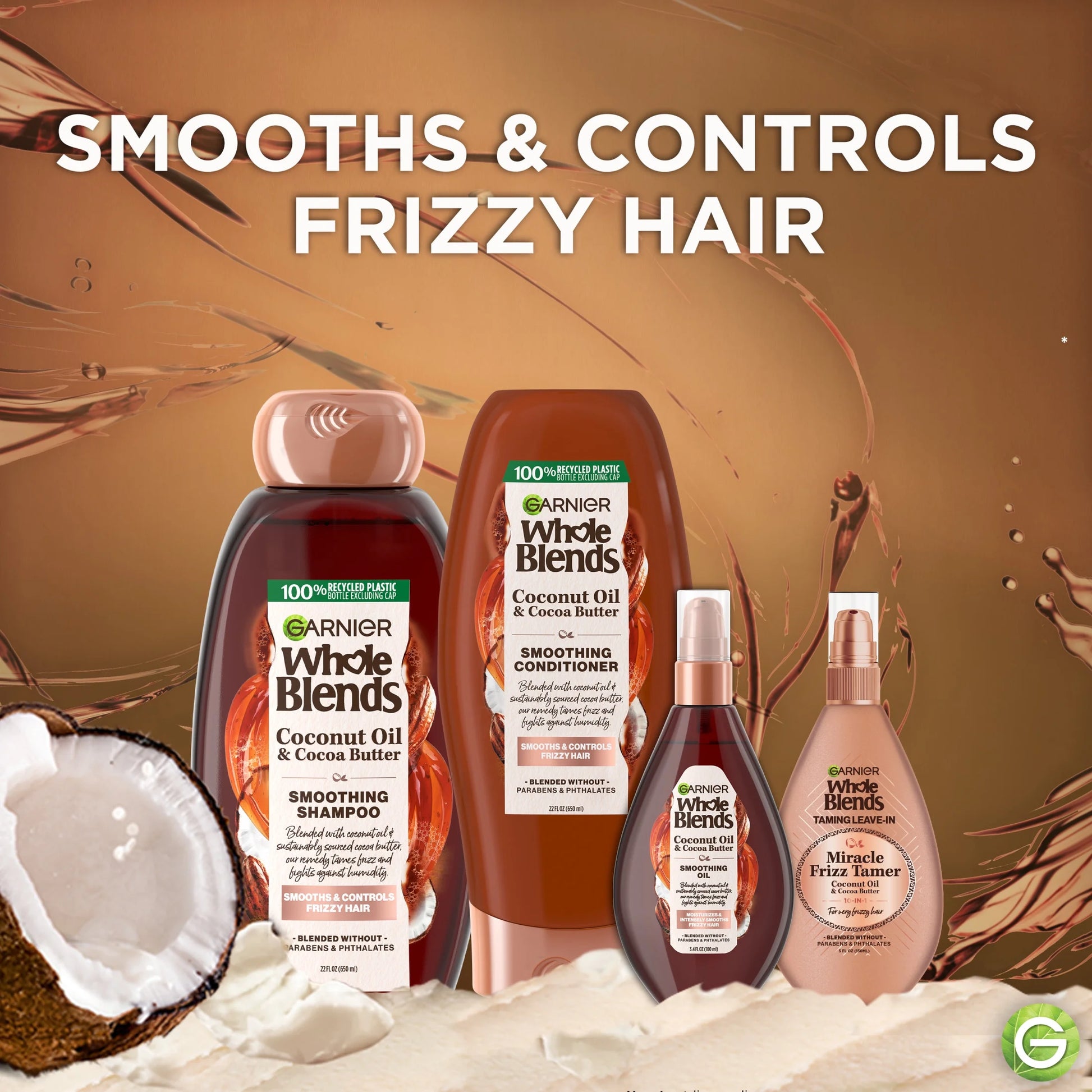 Whole Blends Frizz Control Shampoo, Coconut Oil Cocoa Butter, All Hair Types 28 Fl Oz