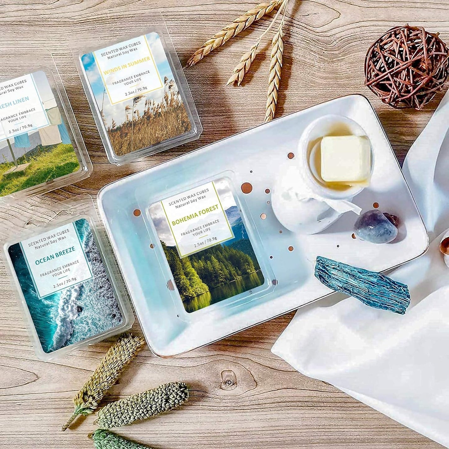 Wax Melts Cubes, Scented Wax Melts Gift Set for Warmer
